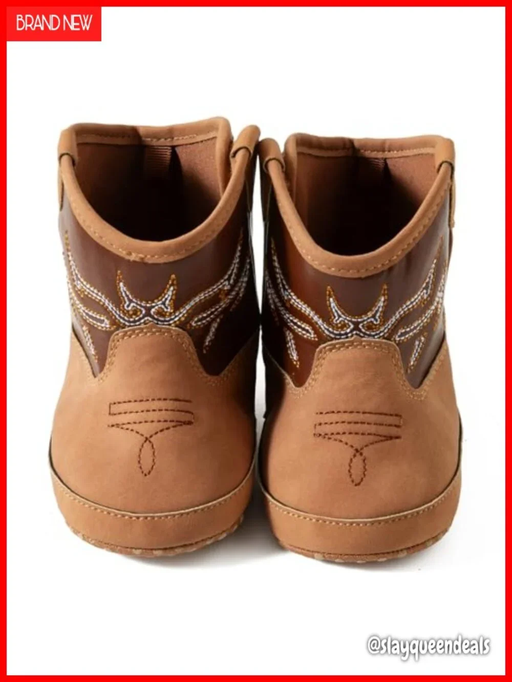 Baby Western Booties Soft Sole Non-Slip First Walker Crib Shoes